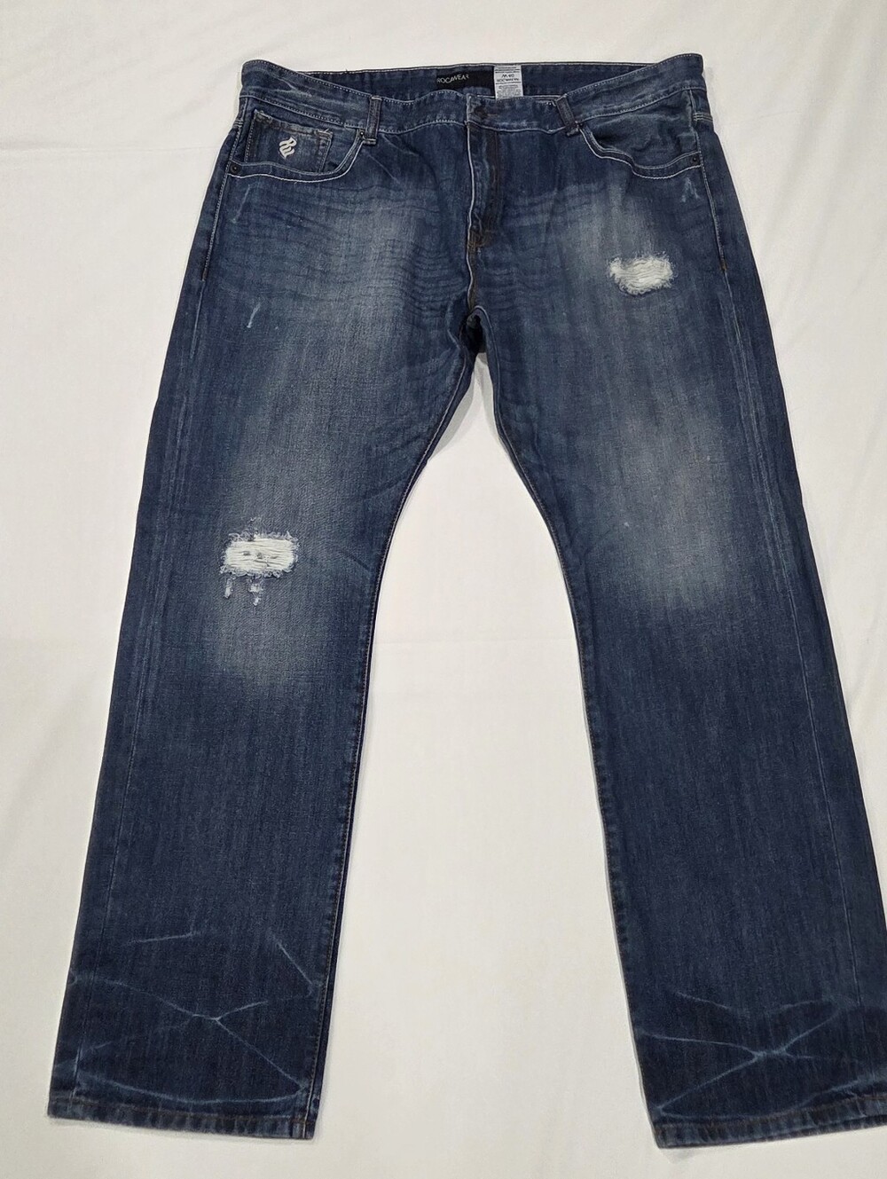 Rocawear Distressed Straight Fit Jeans - W40